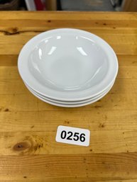 3 Pyroceram White Condiment Dishes