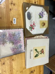 Lot Of 3 Boxes  Vintage Handkerchiefs