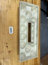Vintage Heavy Plastic Egg Tray With Handle