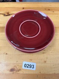 Aloha Dishwater By French. Saxon Maroon Plates Set Of 4 (2)