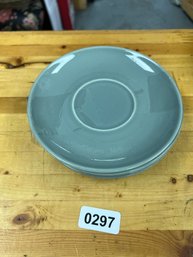 Aloha Dinnerware By French Saxon Grey/blue Plates Set Of 6