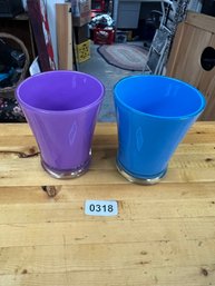 Set Of 2 Vintage Plastic Cups