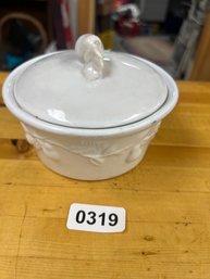 Ceramic White Dish With Cover