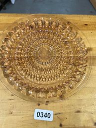 Pink Depression Glass Plate / Small Platter Gorgeous