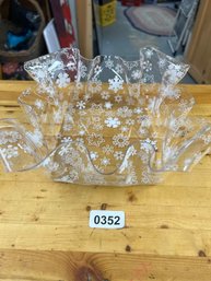 Plastic Ruffled Snowflake Serving Dish