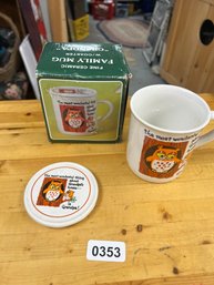 Vintage Ceramic 'grandpa' Mug With Lid In Orignal Box Super Cool