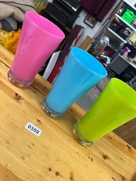 Set Of Three Plastic Cups