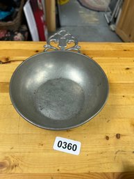 Pewter Made In Holland Dish With Handle - DP