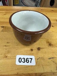 Small Marked Wegler Brown Ceramic Dish