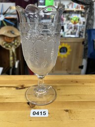 Scalloped Glass Textured Goblet