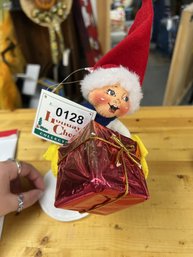 Vintage Annalee Doll Holding Present