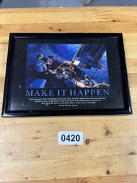 Framed 'Make It Happen' Photo Print By Oliver Wendell Holmes