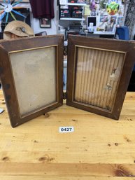 Folding Wooden Picture Frame Vintage