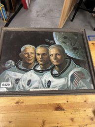 Photograph Of Astronauts Of Apollo II First On The Moon