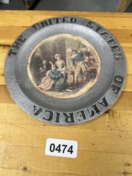 United States Of America Metal Plate