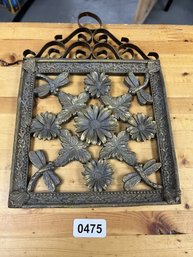 Decorative Floral Wall Plaque Vintage