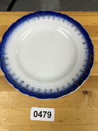 Blue And White Plate With Accents