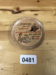 Wooden Japan Funny Saying Coaster