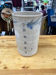 Glazed Blue Unique Pottery Vase - A Pop Of Color For Your Home