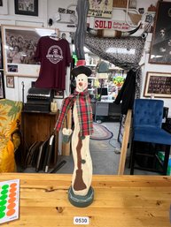 Wooden Snowman Decoration  Frosty Holiday Friend