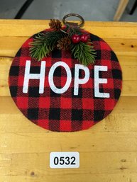 Hope Christmas Wall Hanging Decoration