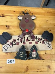 Reindeer Days Till Christmas Wall Hanging