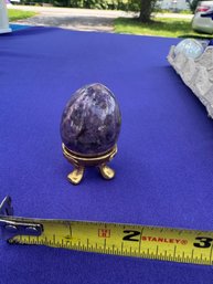 Polished Purple Stone Crystal Egg  Approx. 2.5'