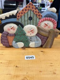 Battery-Operated Snowman Wall Hanging