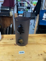 Metal Christmas Tree Candle Cover With Handle
