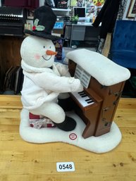 Battery-Operated Piano-Playing Snowman