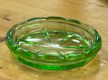 Uranium Glass Vintage Coaster