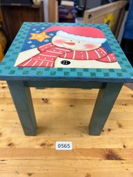 Small Santa Stool Wooden