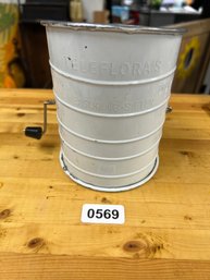 Vintage Teleflora Three-Cup Flour Sifter