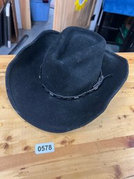 Bull Hide Black Hat  Size Small