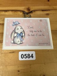 1985 Hallmark Plaque 'Lord, Help Me To Be The Best I Can Be'