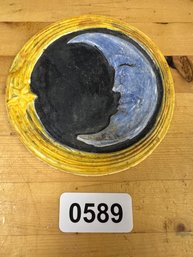 Small Hand-Painted Moon Decoration