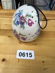 Vintage Porcelain Potpourri Hanging Ball Ornament