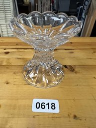 Clear Glass Candlestick Holder