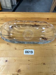 Clear Glass Oval Dish