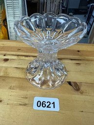 Clear Glass Candlestick Holder
