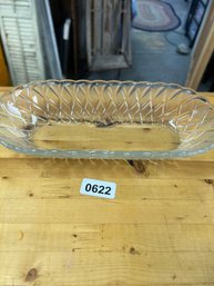 Clear Glass Oval Dish