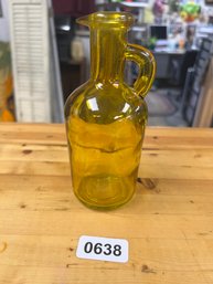 Yellow-Toned Glass Bottle