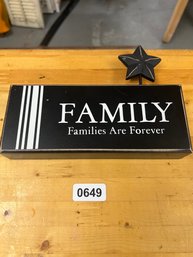 Black And White Family Sign