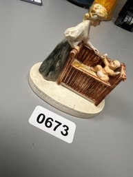 Sebastian Miniature  Gibson Girl And Baby Figurine