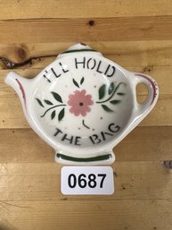 Vintage Hand-Painted Teabag Holder