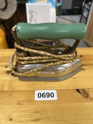 Vintage Iron With Cloth-Wrapped Cord