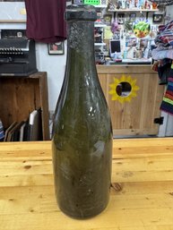 Antique Green Glass Bottle