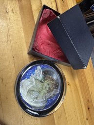 Vintage Glass Reverse Angle Paper Weight