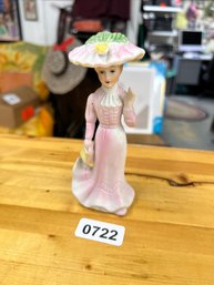 Vintage Porcelain Figurine  Woman With Purse