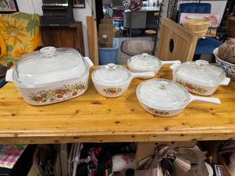 Vintage Corning Ware Spice Of Life Baking Set GORGEOUS